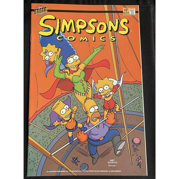 Simpsons Comics #7 - Bongo Comics 1994 As Pictured 🤪 Flip Comic Book - Picture 1 of 4
